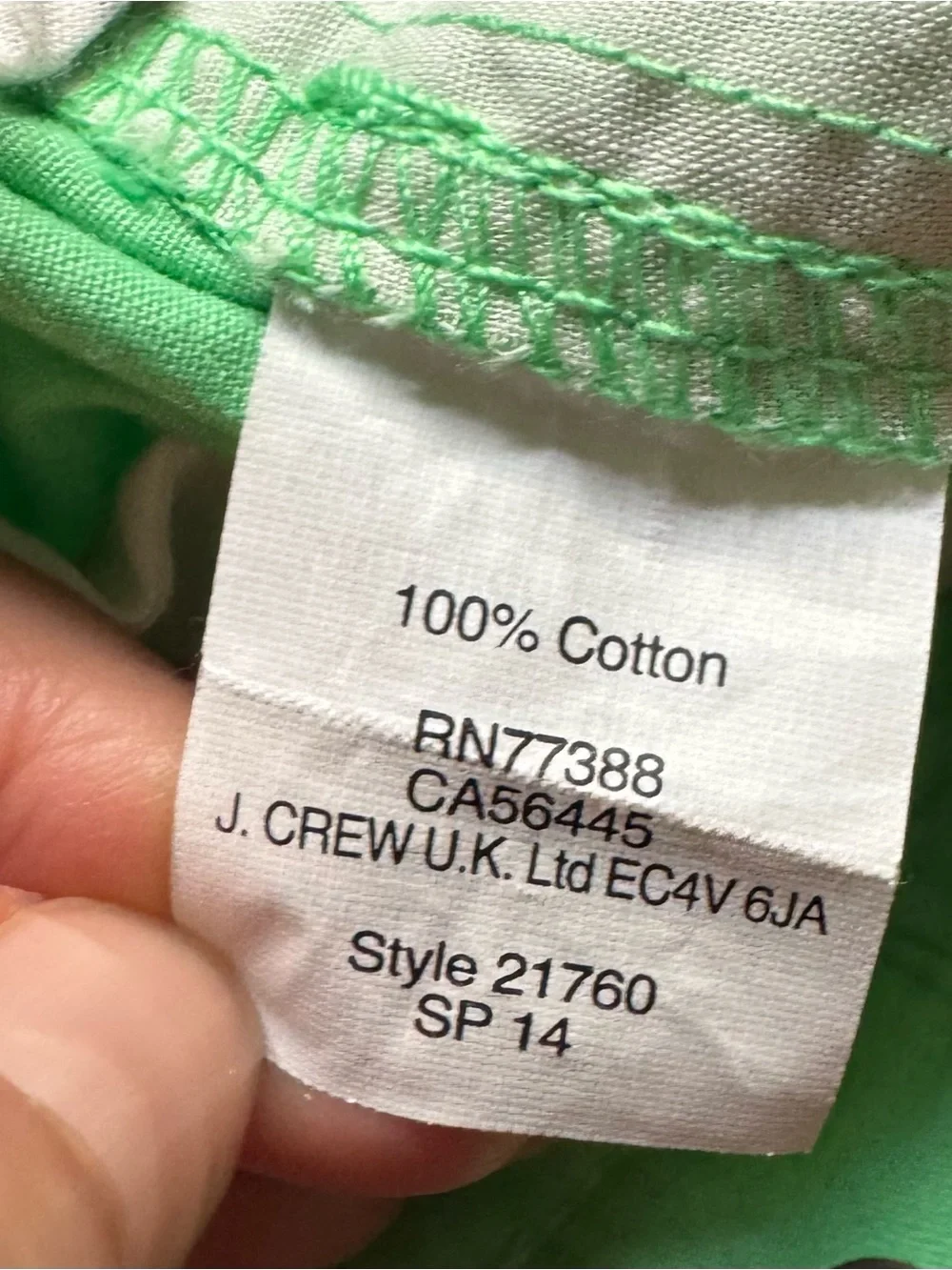 J.Crew Chino Broken-In Shorts Size 0 Mint Green Cotton Casual Preppy